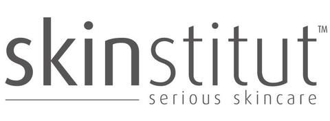 Skinstitut logo with serious skincare tagline